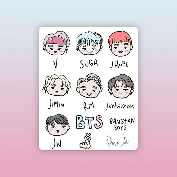 bts stickers bangtan boys stickers kpop stickers planner