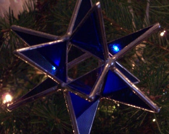 Stained glass star - Moravian star, 4" 3D 12 point