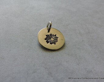 Daisy flower charm or build your own Necklace (#1969)