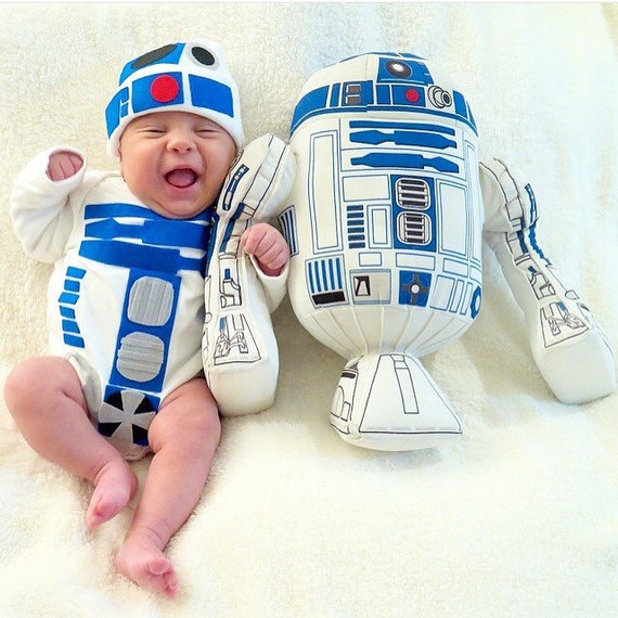 Dad Gift Baby geek Boy Clothes Star Baby Bodysuit Robot