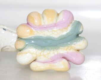Not a Shell Pastel Lampwork Glass Focal Bead