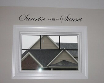 Sunrise - Sunset Vinyl Decal Custom Vinyl Decal
