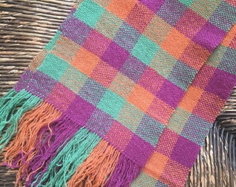 Autumn Plaid Woven Yak/Merino Scarf