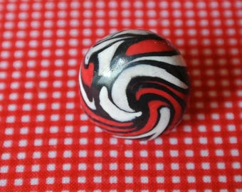 black and Red swirl ring