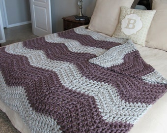 Chunky Blanket, Soft Crochet Blanket, Large Crochet Afghan, Soft Afghan, Soft Blanket, Soft Bedding, Accent Blanket, Chunky Crochet Blanket