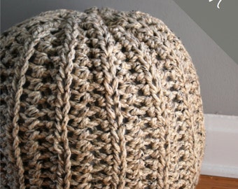 Crochet PATTERN - Crochet Pouf - Ottoman - Floor Pillow - Intermediate
