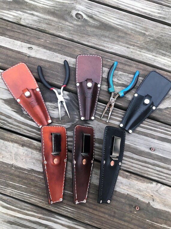 Leather Fishing Plier Holster Custom Handmade