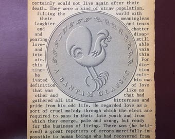 Thornton Wilder Typed Quote from The Bridge of San Luis Rey on Vintage Upcycled Play Paper