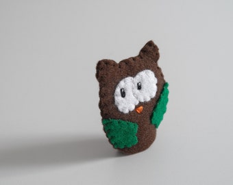 Owl finger puppet - owl, owl puppet, felt finger puppet, felt bird puppet -