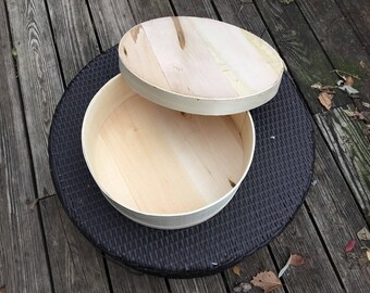 Wooden Cheese box, storage container, gift box, with lid, gift wrapping, organization, basket, display, recycled, rustic, cabin decor