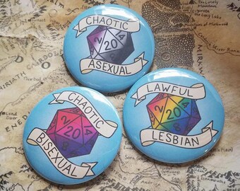 D&D Alignment LGBTQ+ Pride Pins
