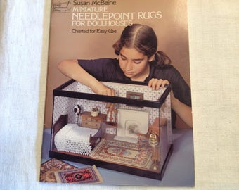 Miniature needlepoint rugs for doll houses by Dover Publications