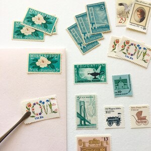 Curate Your Own Set of Stamps - 10+ Stamps of Your Choice - Vintage Unused Postage Stamps