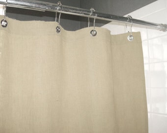 Natural (Ecru) Shower Curtain Made in USA