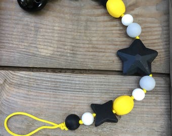 Silicone teething pacifier