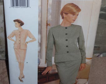 Vogue 9285 Jacket and Skirt Size 14 to 16 Very Easy New Uncut