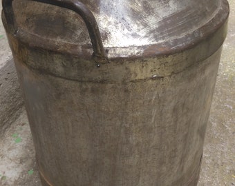 Vintage aluminum milk container