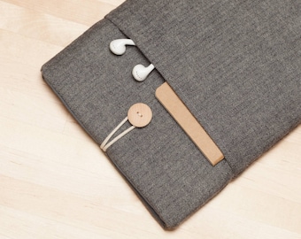 ipad mini sleeve / iPad mini case / ipad mini cover / iPad mini 2 3 4 case - Flannel grey