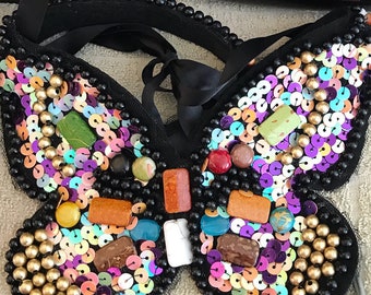 Gorgeous Hand Beaded Bib Necklace