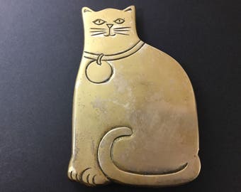 Brass Cat Trivet, Rubel