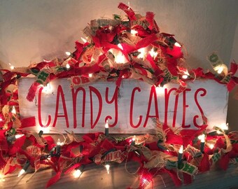Candy Canes Sign | Christmas Decor | Christmas Wood Sign | Rustic Christmas Decor | Christmas Sign | Holiday Wood Sign | Holiday Decor