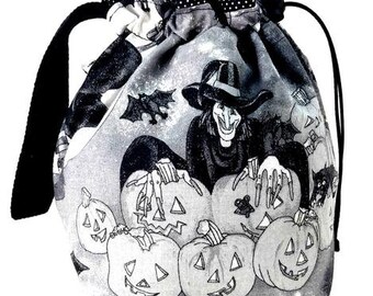 Sock Bag - Small Knitting Crochet Project Bag - Pampered Witches
