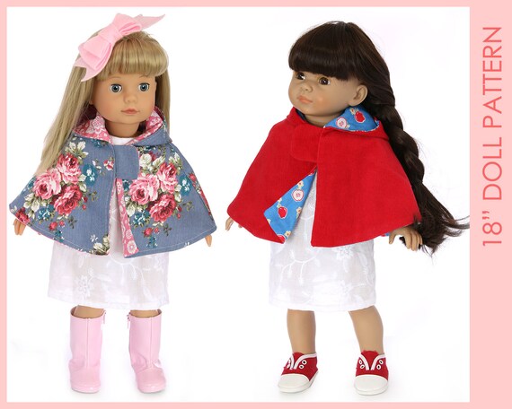 18 inch doll pattern 18 inch doll clothes patterns Doll Cape