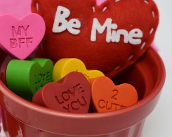 Candy Heart Crayons - Set of 8