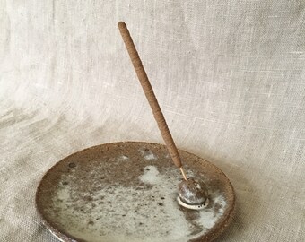 Handmade stoneware incense holder