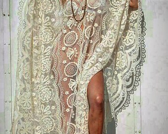 Boho Dress, Kaftan, White Dress, Beach Dress, Bohemian dress