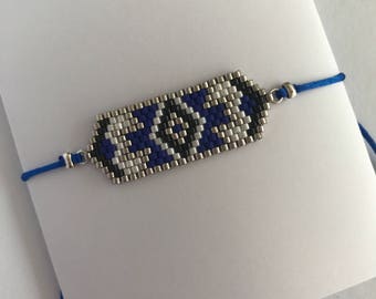 EMMA - Blues and silver Bracelet