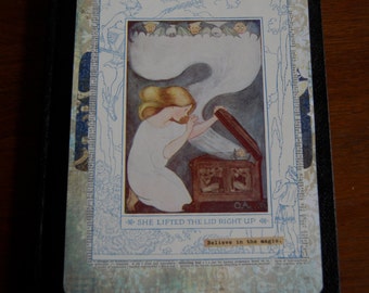 Upcycled Blank Page Notebook, Pandora's Box