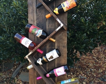 Rustic Wine Rack,Personalized wine rack,housewarming gift,Wedding Gift,mothers day gift,birthday gift,fathers day gift,christmas gift