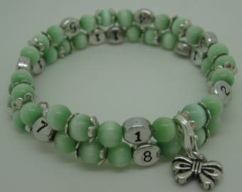 Nursing baby green treasure bracelet