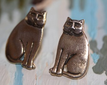 VINTAGE Laurel Burch CAT post earrings
