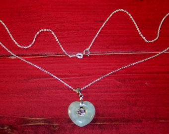 Heart shaped necklace with sterling