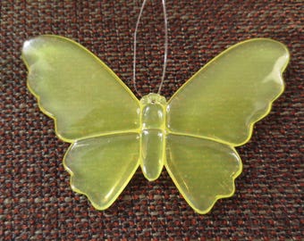Yellow interior, large acrylic Butterfly pattern