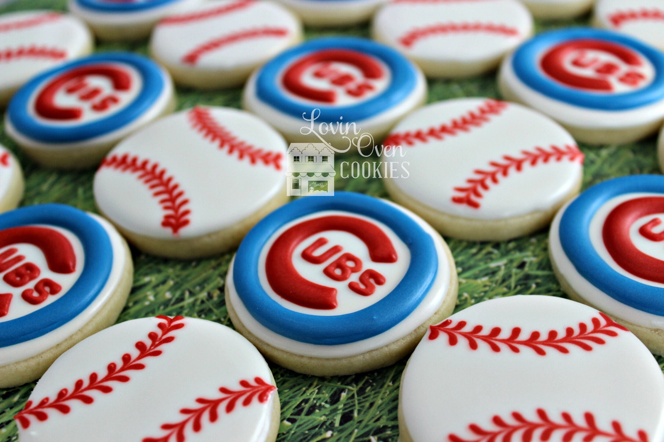 Chicago Cubs Decorated Sugar Cookies Sports Theme / Tailgate
