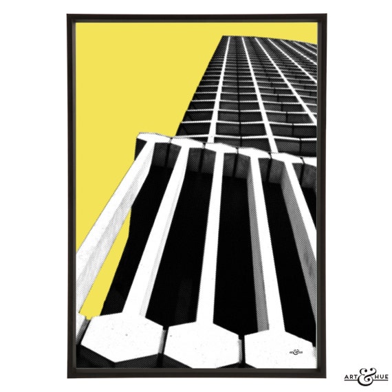 Brutalist Architecture  Centre Point Pop  Art  Print Modernist