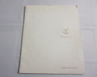 1979 Cadillac Sales Brochure Catalog Seville Coupe de Ville Eldorado Fleetwood +
