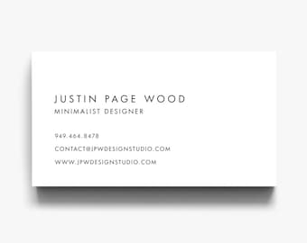 Business Card Design, Business Card Template, Calling Cards, Modern Business Cards, Minimalist Printable Card Download