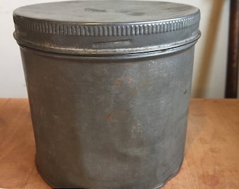 Antique metal canister