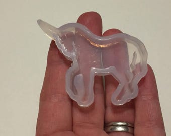 1 Silicone Resin Mold Unicorn 62mm x 52mm - MOLD12