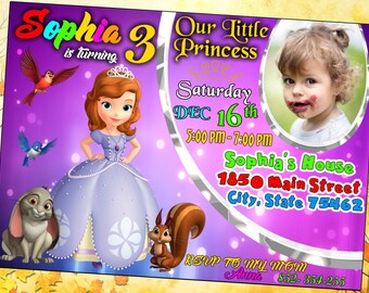 Sofia the first invitation Princess Sofia Invitation