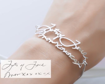 Signature Bracelet in Sterling Silver • Handwriting Keepsake Bracelet • Personalized Gift • Grandma Gift • MOTHER'S GIFT • BH01