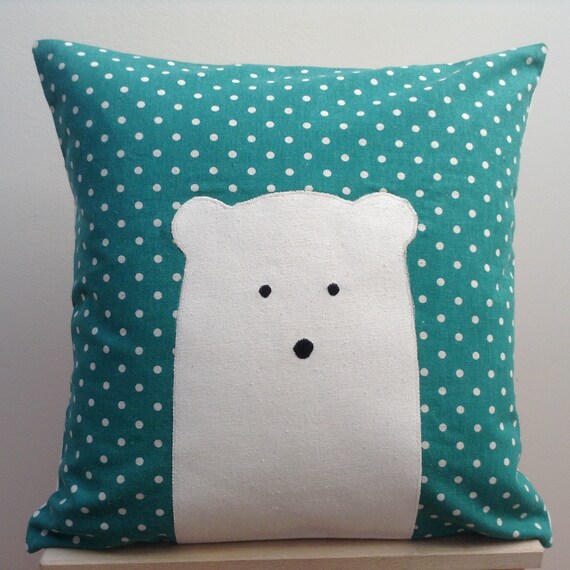 polar bear christmas pillow