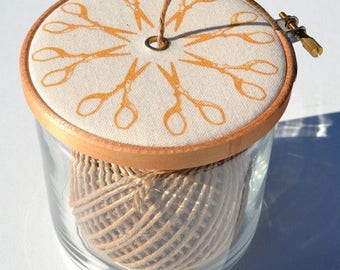 Mustard String Dispenser with Twine