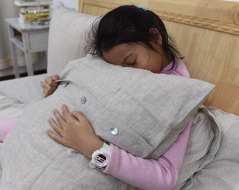 Custom made Pair Shabby chic Pre washed 100% Natural Linen