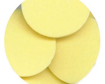 Yellow 16 oz Merckens Confectionery Coating - Chocolate Melts 16 ounce bag 1 lb pound bag Disks