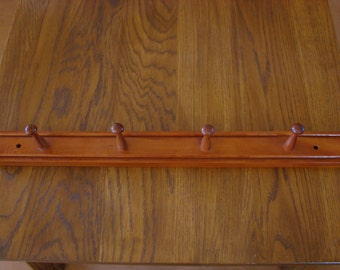 27 Inch Cherry Wood 4-Peg Shaker Rack